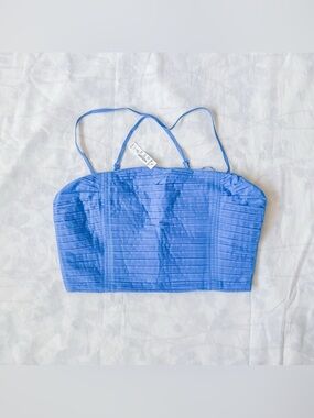 Madewell Poplin Crop Tube Top - BRAND NEW! (Size: 4)